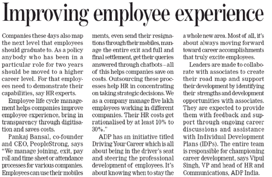 HR costs get rationalised by atleast 10% to 30%